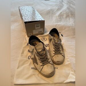 Golden Goose White and ‘Night Blue’ Women’s Sneakers